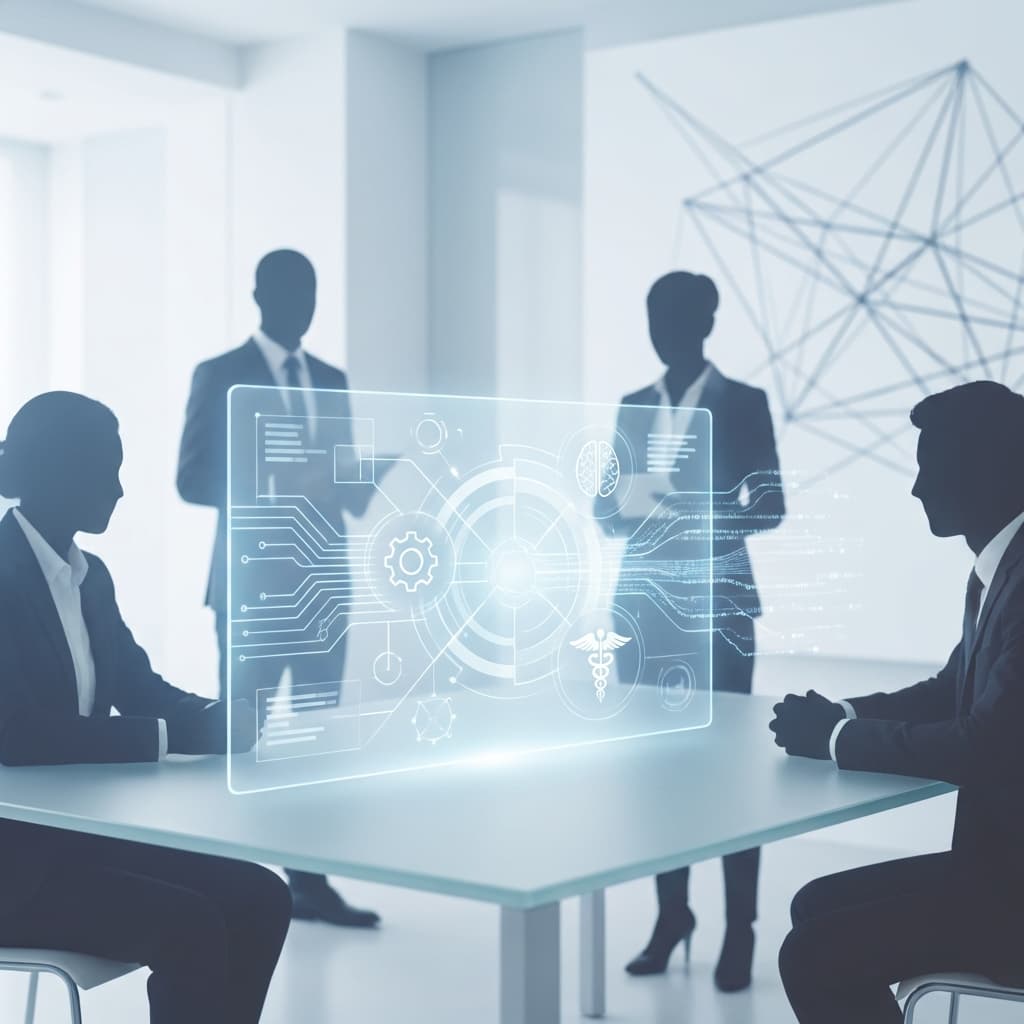 Multidisciplinary team collaboration illustration